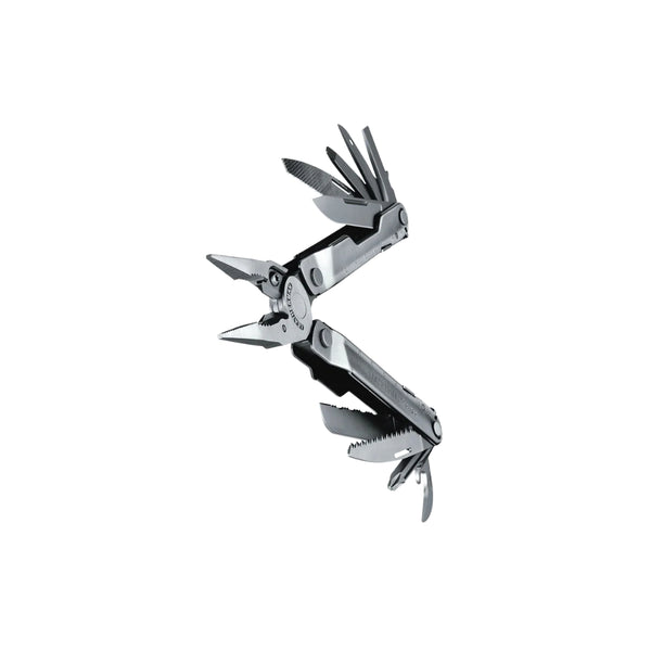 Leatherman Rebar Multi-Tool | Image Showing Angled Front View All Tools Open.