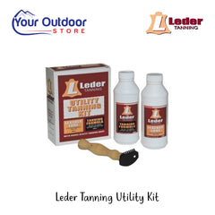 Leder Tanning Utility Kit | Hero Image Showing All Logos And Titles.