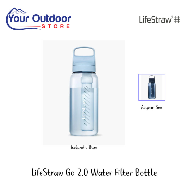 LifeStraw Go 2.0 Water Filter Bottle | Hero Showing All Logos, Titles And Variants.