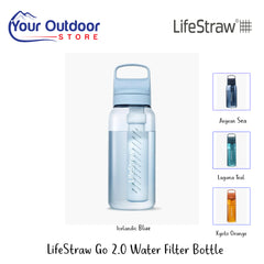 LifeStraw Go 2.0 Water Filter Bottle | Hero Image Showing All Logos, Titles And Variants.