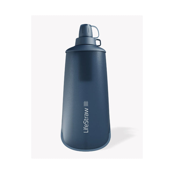 Mountain Blue | LifeStraw Peak Collapsible Bottle 650ml Image Showing No Logos Or Titles.