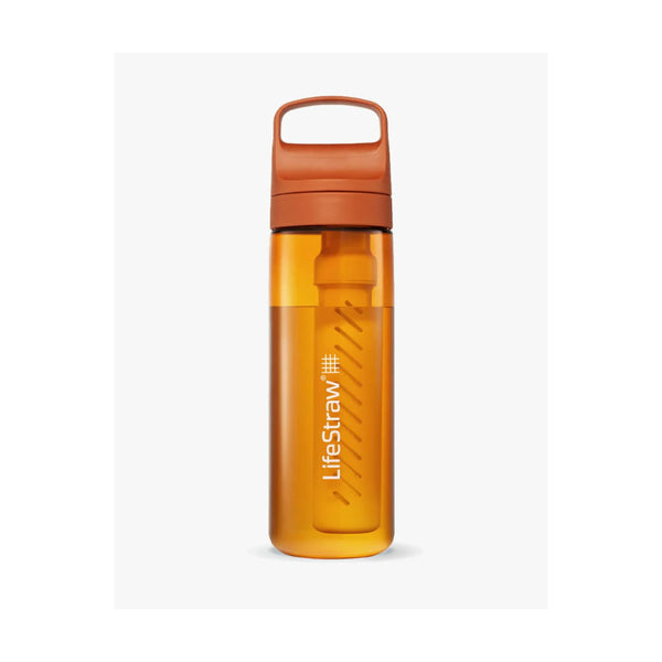 650ml/ Kyoto Orange | LifeStraw Go 2.0 Water Filter Bottle Image Showing No Logos Or Titles.