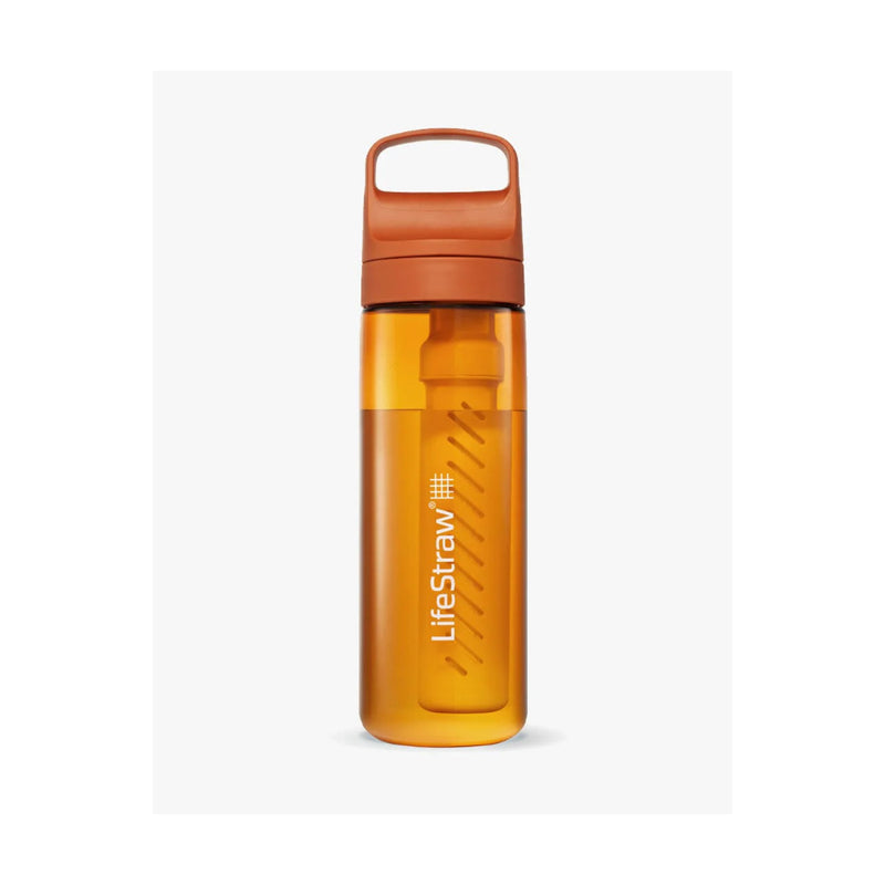 650ml/ Kyoto Orange | LifeStraw Go 2.0 Water Filter Bottle Image Showing No Logos Or Titles.