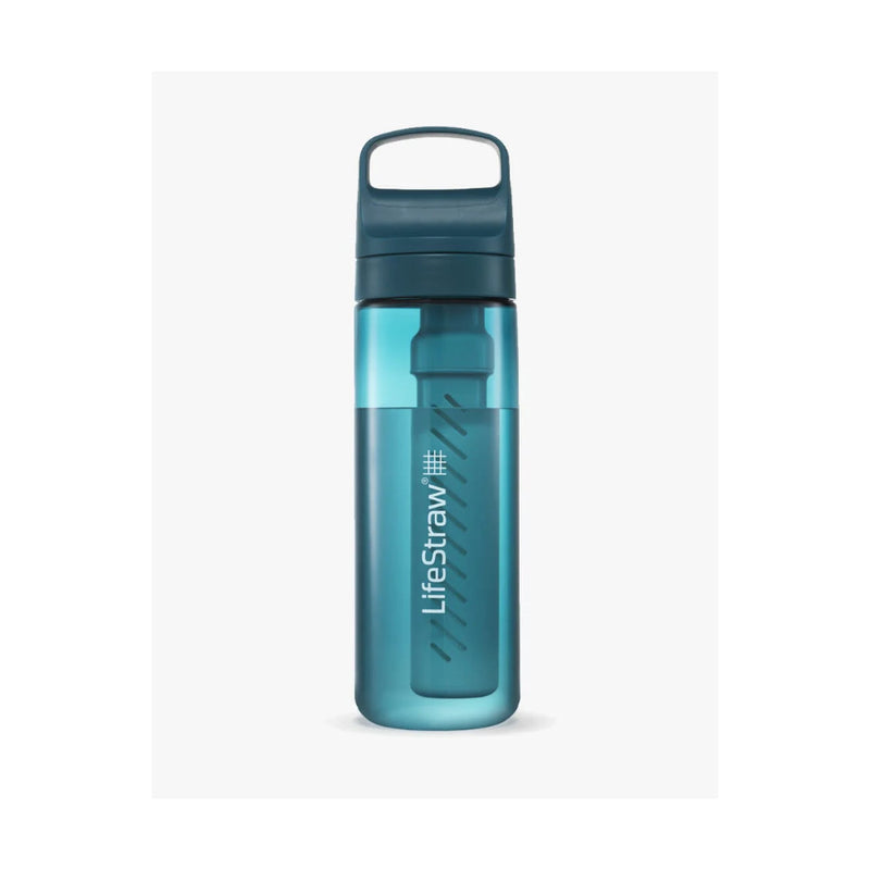 650ml/ Laguna Teal |LifeStraw Go 2.0 Water Filter Bottle Image Showing No Logos Or Titles.