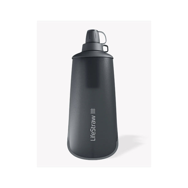 Dark Grey | LifeStraw Peak Collapsible Squeeze Bottle Image Showing No Logos Or Titles.