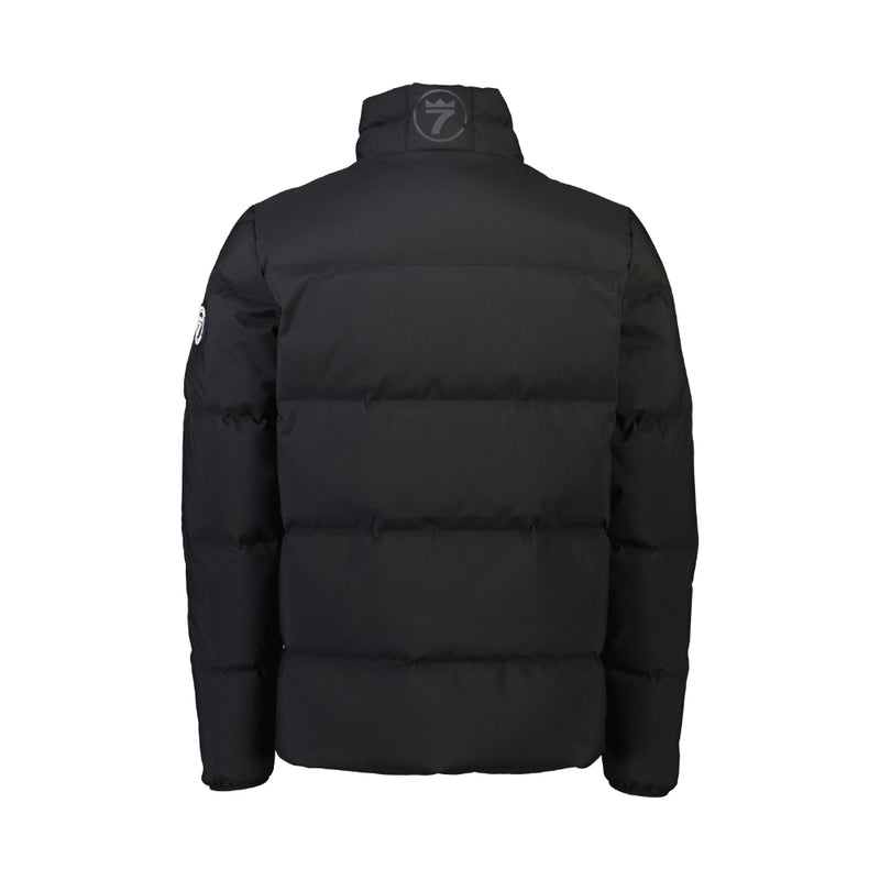 Black | Line 7 Mens Southerly Down Jacket Image Showing Back View.