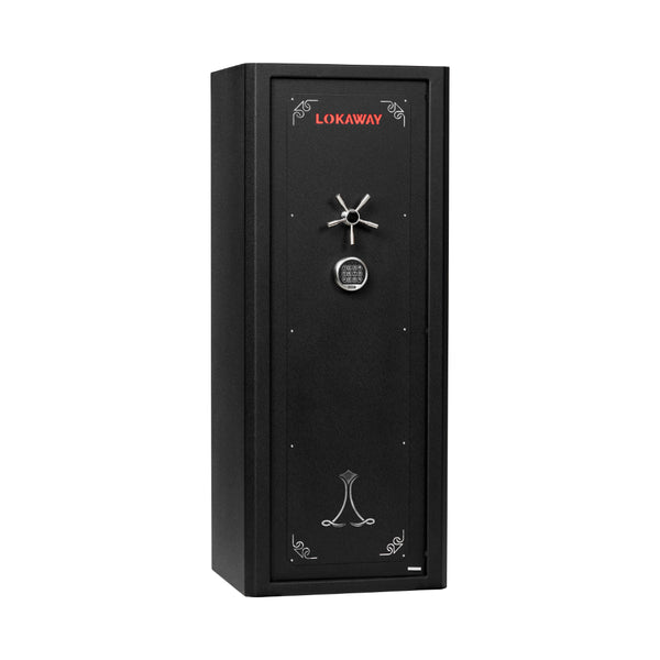18 Gun Safe | Lokaway LCH1-BSC 18 Gun Safe Cat ABCH 175kg Image Showing No Logos Or Titles.