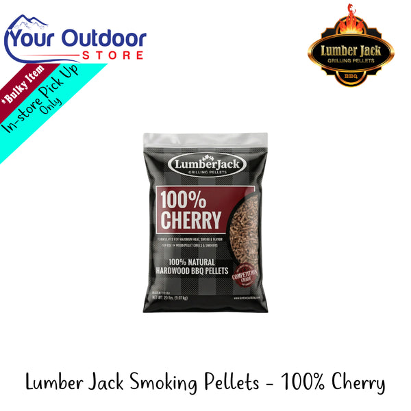 Lumber Jack Smoking Pellets | Hero Image Showing All Logos And Titles.