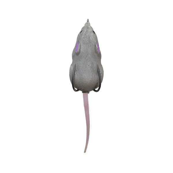 Grey | Lunkerhunt Furenzy Mouse FLM104 2in - 3/8oz Image Showing Top View.
