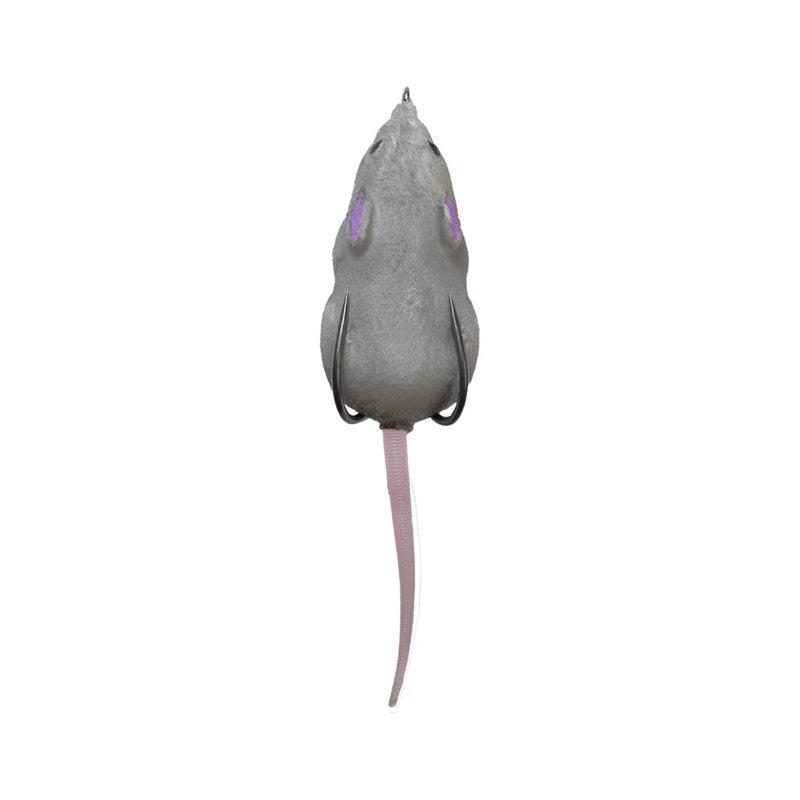 Grey | Lunkerhunt Furenzy Mouse FLM104 2in - 3/8oz Image Showing Top View.