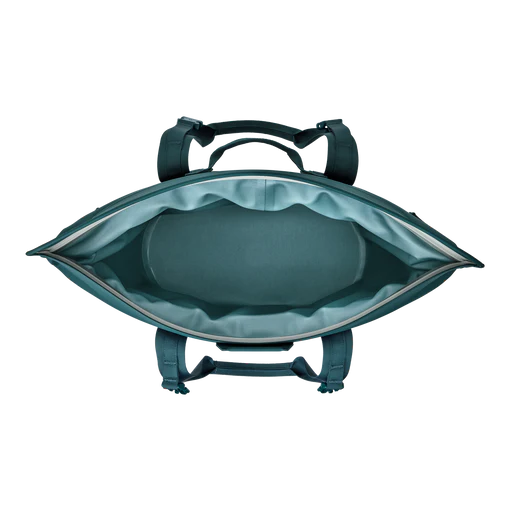 Agave Teal | Top view of open bag.