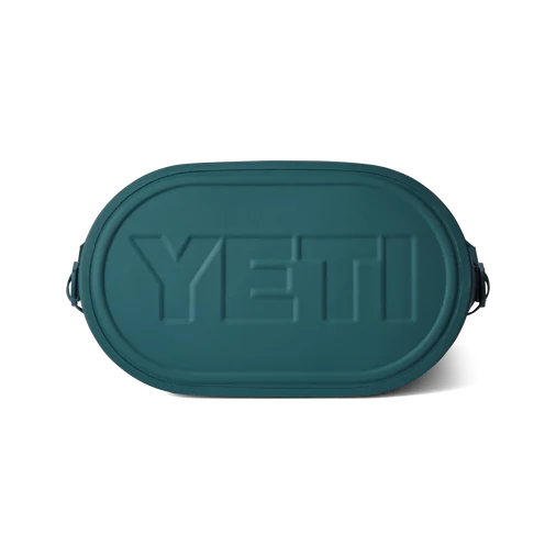 Agave Teal | Bottom of cooler with embossed YETI logo.