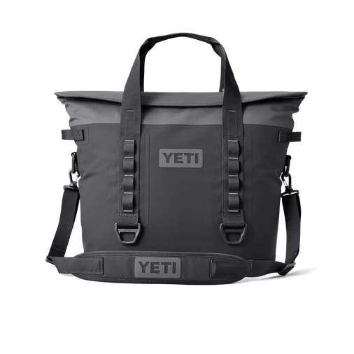 Charcoal | Front view of closed bag with handles up.