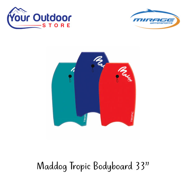Maddog Tropic Bodyboard 33'' | Hero Image Showing All Logos, Titles And Variants.

