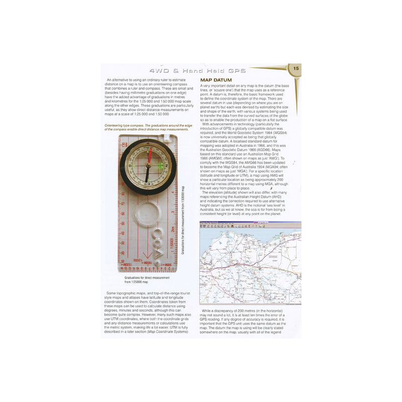 AFN Make Trax Instruction Guide 4WD And Hand Held GPS | Image Showing View Of Book Lay Out.
