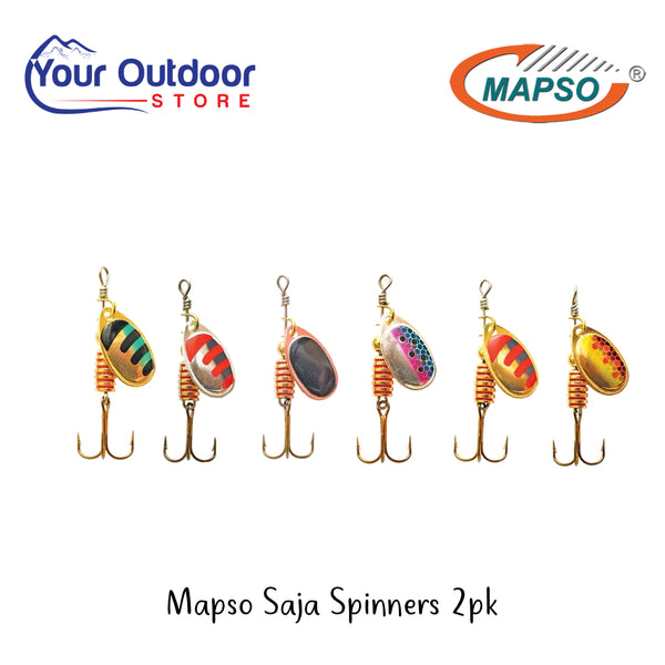 Mapso Saja Spinners 2 Pack | Hero Image Showing All Logos, Titles And Variants.