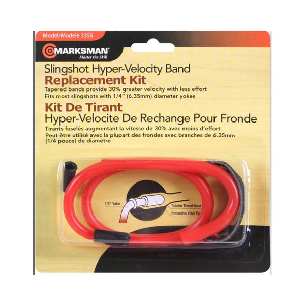 One Size / Red | Marksman Slingshot Hyper Velocity Band Replacement Kit  Image Showing No Logos Or Titles.