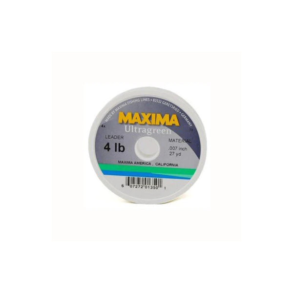 4 LB | Maxima Ultragreen Leader 25yd Spool Image Showing No Logos Or Titles.