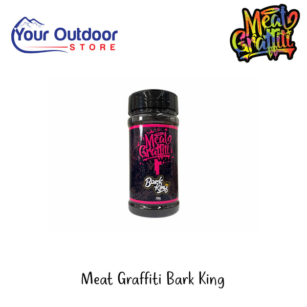 Meat Graffiti Bark King | Hero Image Showing All Logos And Titles. 