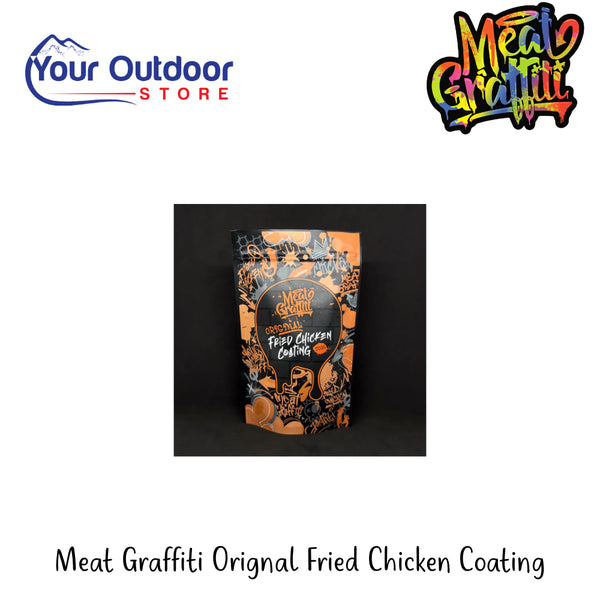 Meat Graffiti Original Fried Chicken Coating | Hero Image Showing All Logos And Titles.
