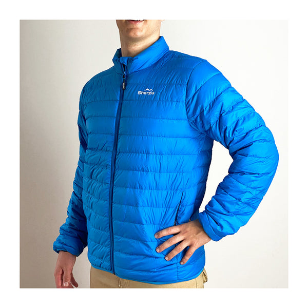 Cobolt | Men's Lightweight Jacket. Angled Front View Zipped Up.