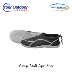 Mirage Adult Aqua Shoes | Hero Image Showing All Logos And Titles.