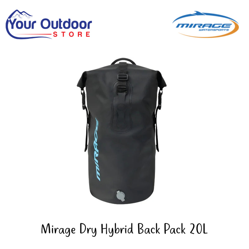 Mirage Dry Hybrid 20L Backpack | Hero Image Showing All Logos And Titles.