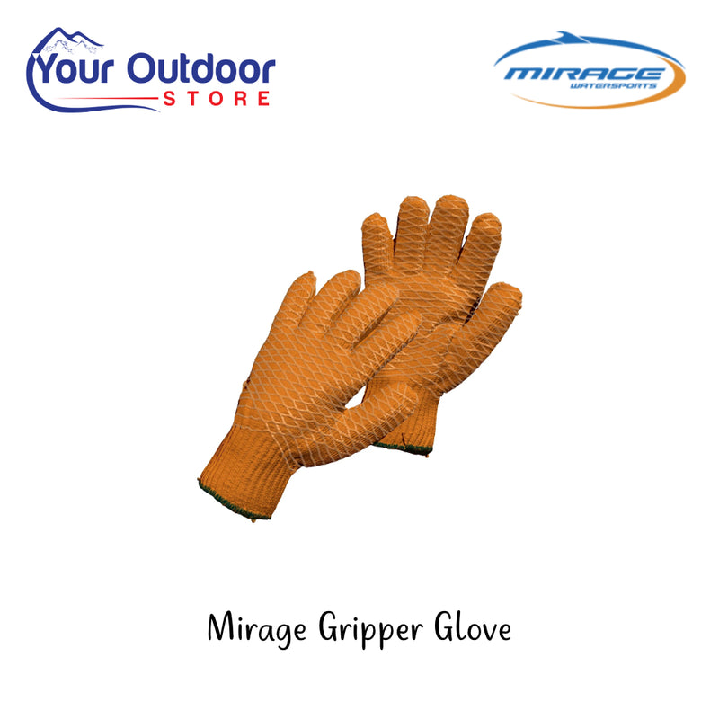 Mirage Gripper Glove | Hero Image Showing All Logos And Titles.