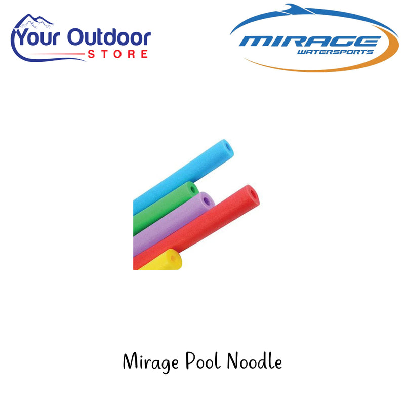 Mirage Pool Noodle | Hero Image Showing All Logos And Titles.