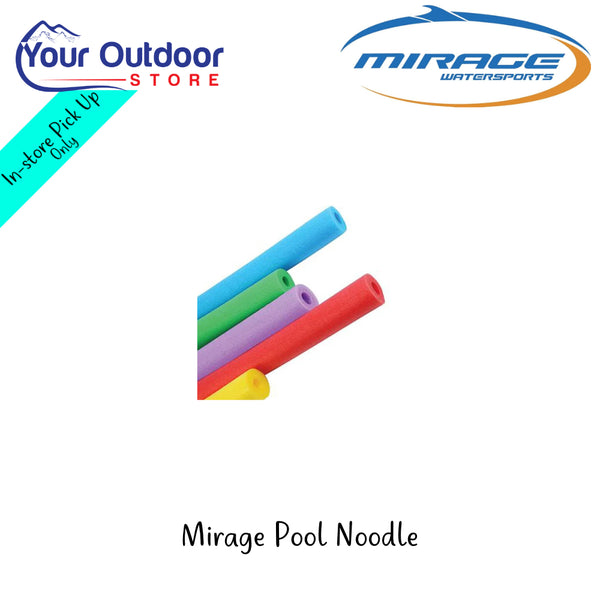 Mirage Pool Noodle | Hero Image Showing All Logos And Titles.