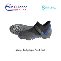Mirage Rockgripper Adult Boot. Hero Image Showing Logos and Title. 