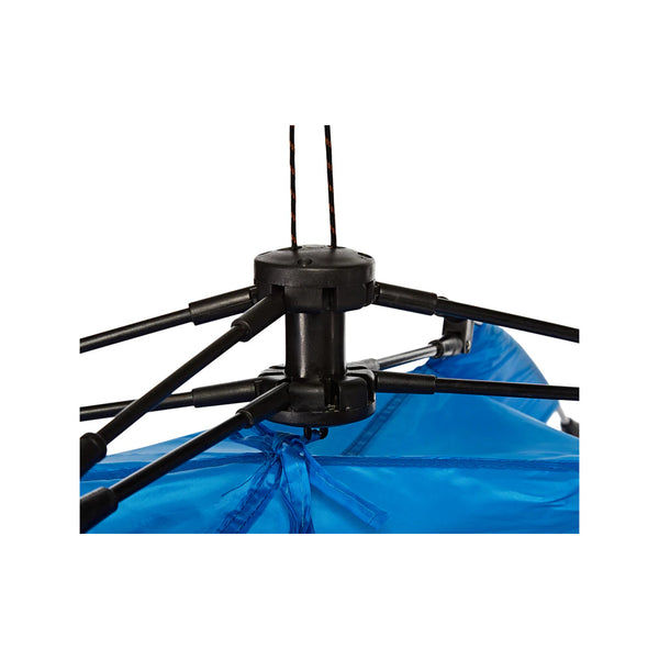 Blue | Mirage Solar Beach Tent Image Showing Close Up View Of Auto Fibreglass Poles.