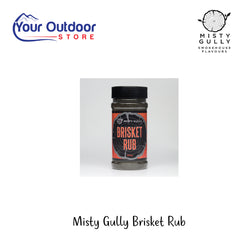 Misty Gully Brisket Rub | Hero Image Showing All Logos And Titles.