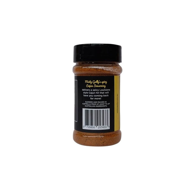 85g | Misty Gully Cajun Seasoning Image Showing Back View Of The Bottle.