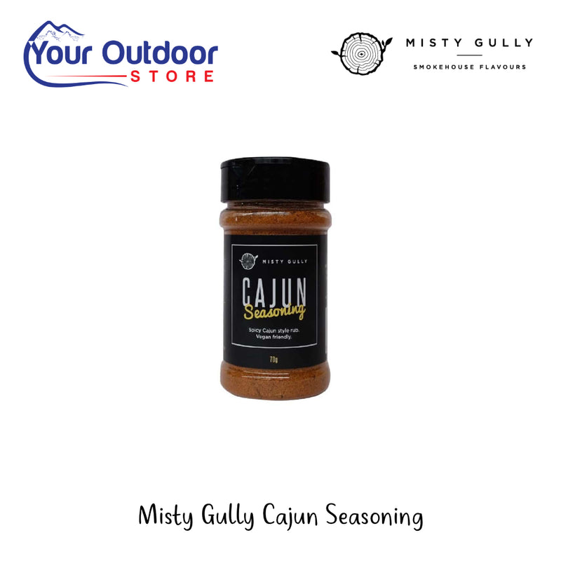 Misty Gully Cajun Seasoning | Hero Image Showing All Logos And Titles.