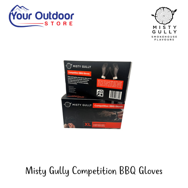 Misty Gully Competition BBQ Gloves | Hero Image Showing All Logos And Titles.