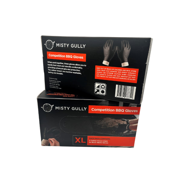Black | Misty Gully Competition BBQ Gloves Image Sowing No Logos Or Titles.