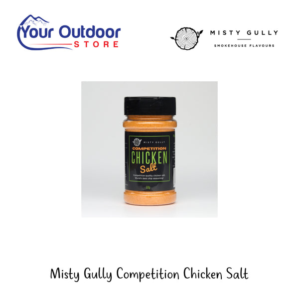 Misty Gully Competition Chicken Salt | Hero Image Showing All Logos And Titles.