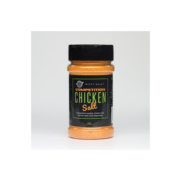 150g | Mist Gully Competition Chicken Salt Image Showing No Logos Or Titles. 