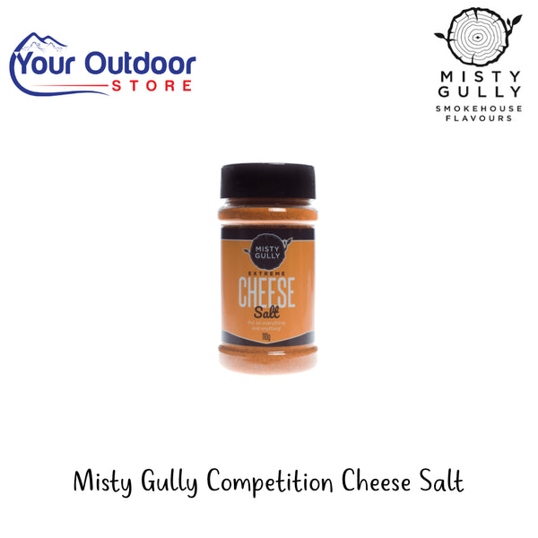 Misty Gully Competition Extreme Cheese Salt | Hero Image Showing All Logos And Titles.