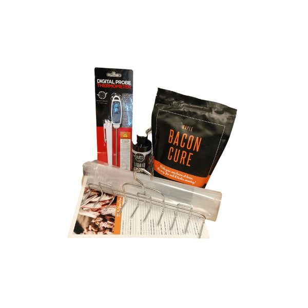 Misty Gully Home Made Bacon Beginners Kit | Image Showing All Included Consents Out Of The Box.