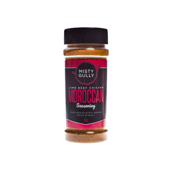 160g | Misty Gully Lamb, Beef, Chicken Moroccan Seasoning Image Showing No Logos Or Titles.