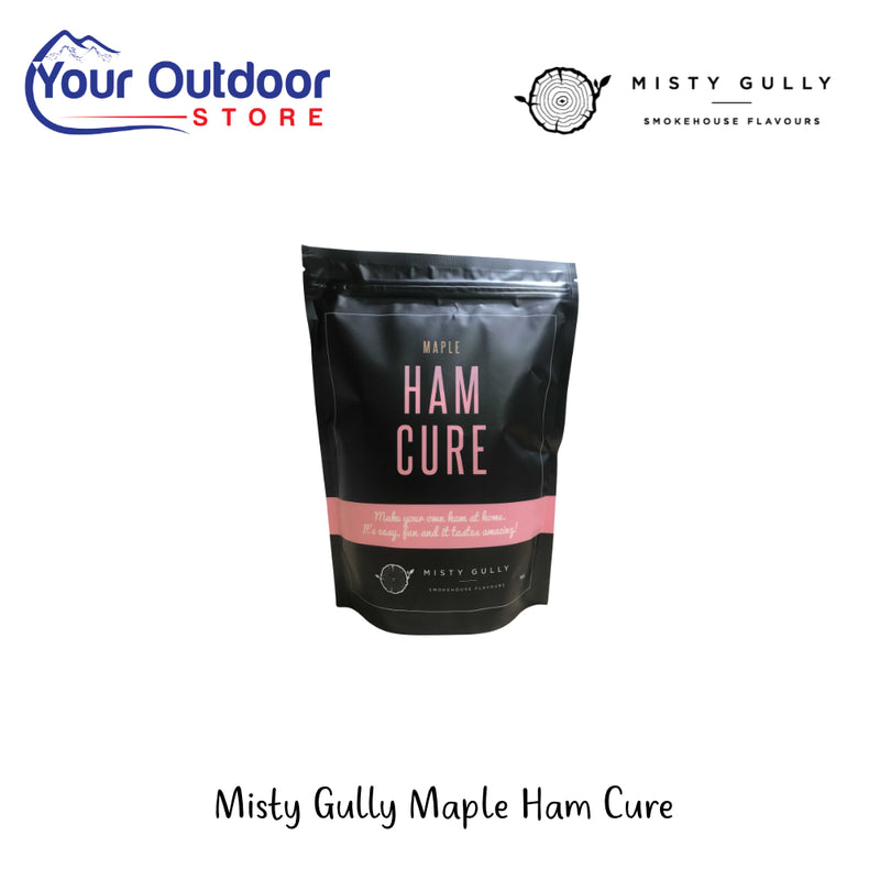 Misty Gully Maple Ham Cure | Hero Image Showing All Logos And Titles.