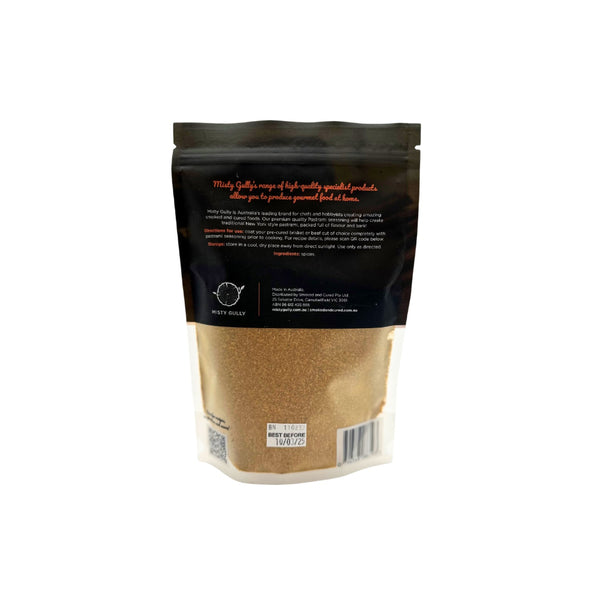 250g | Misty Gully Pastrami Seasoning Image Showing Back View.