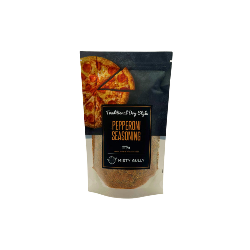 270g | Misty Gully Pepperoni Seasoning  Image Showing No Logos Or Titles.