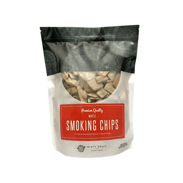 3L |  Misty Gully Premium Quality Maple Smoking Chips Image Showing No Logos Or Titles.