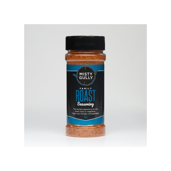 155g | Misty Gully Ultimate Roast Seasoning Image Showing No Logos Or Titles.