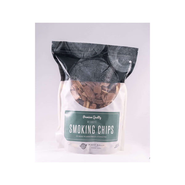 2kg - Mesquite | Misty Gully Wood Chip Bag Image Showing No Logos Or Titles. 