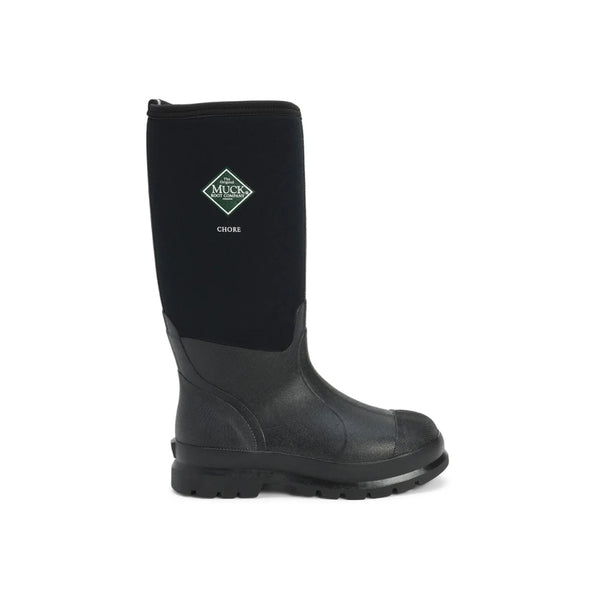 Black | Muck Boot Chore Classic Unisex Tall All Condition Work Boot Image Showing No Logos or Titles.