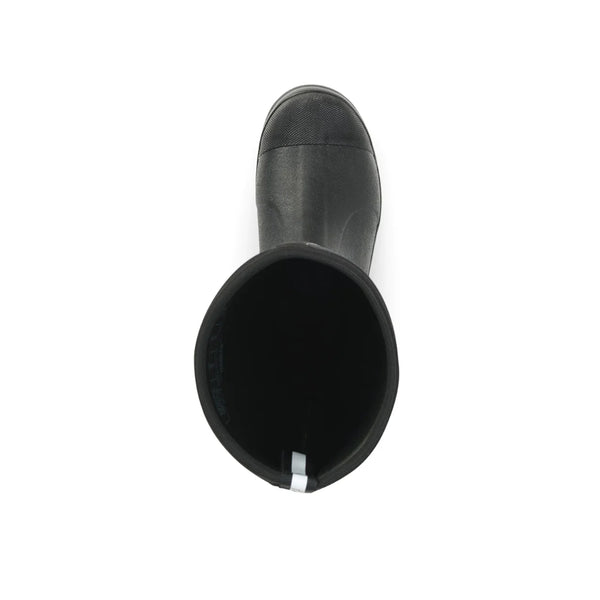 Black | Muck Boot Chore Classic Unisex Tall All Condition Work Boot Image Showing Top View.
